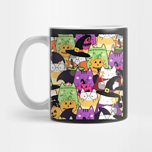 Cute Cats Halloween Pattern Mug